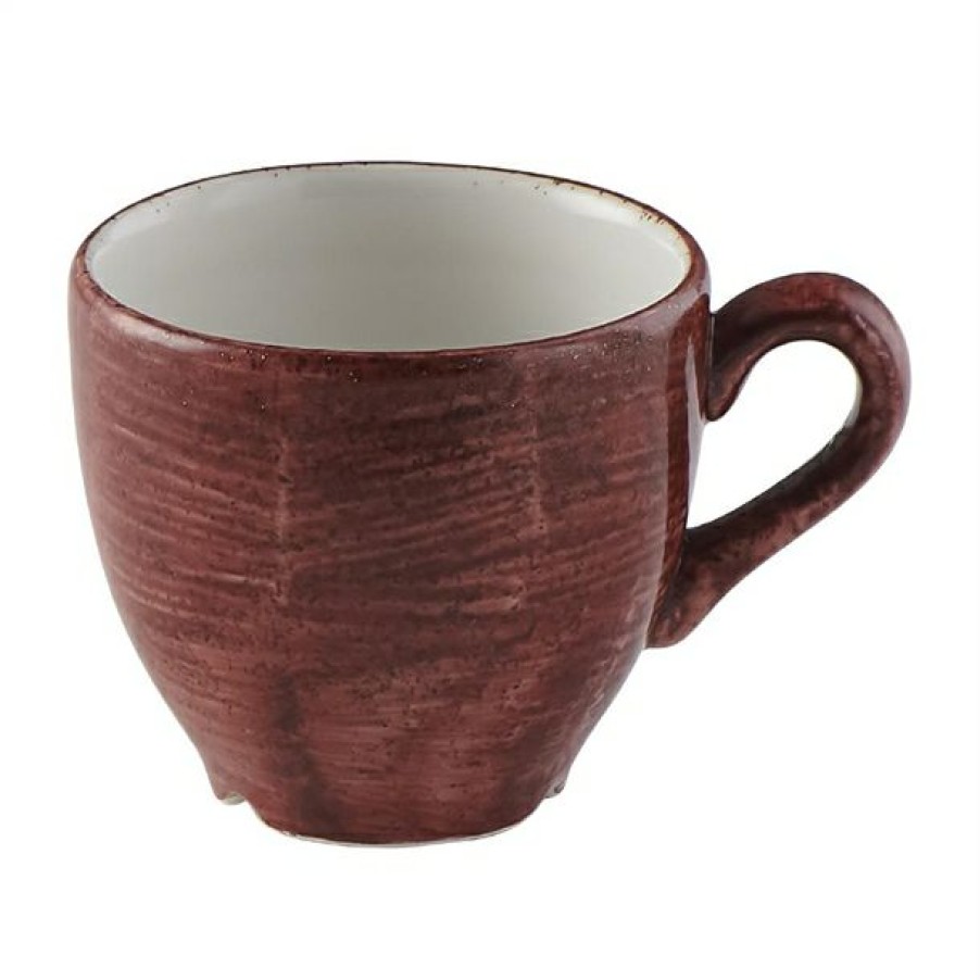 Crockery * | Wholesale Churchill Stonecast Patina Espresso Cup Red Rust 99Ml (Pack Of 12)