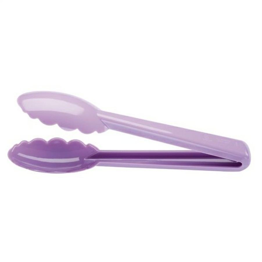 Kitchenware & Knives * | Outlet Mercer Culinary Utility Tongs Allergen Purple 9.5