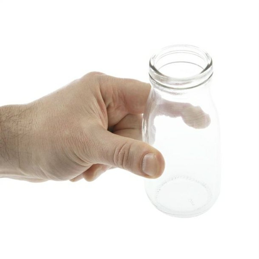 Glassware * | Discount Olympia Glass Milk Bottles 200Ml (Pack Of 12)