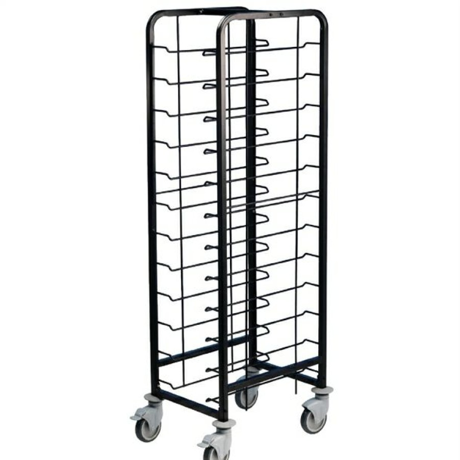 Furniture * | Tendy Style Eais Powder Coated Enamel Clearing Trolley 12 Shelves