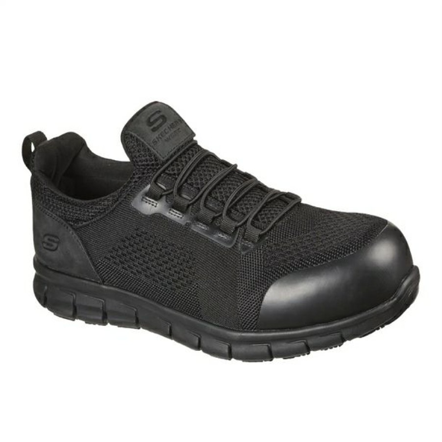 Chefs Clothing Aprons Footwear * | Top Sell Skechers Work Synergy Safety Shoe With Steel Toe Cap