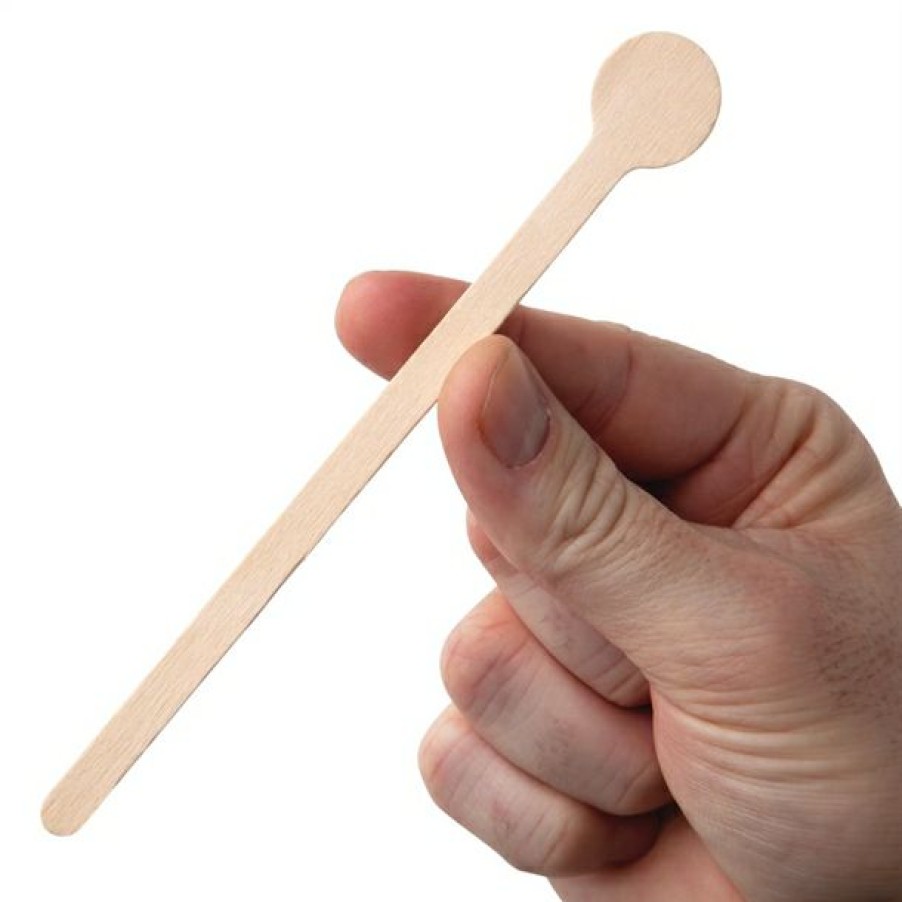 Consumables * | Tendy Style Fiesta Compostable Wooden Cocktail Stirrers