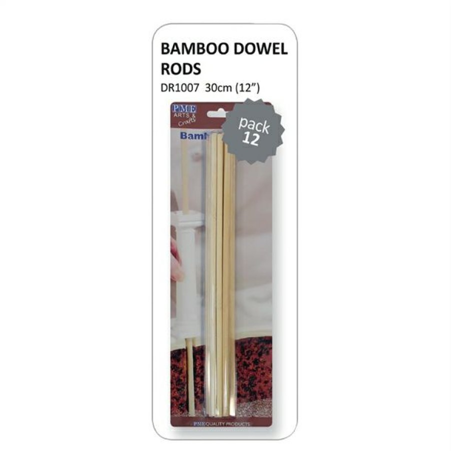 Consumables * | High Quality Pme Bamboo Dowel Rods (Pack Of 12)