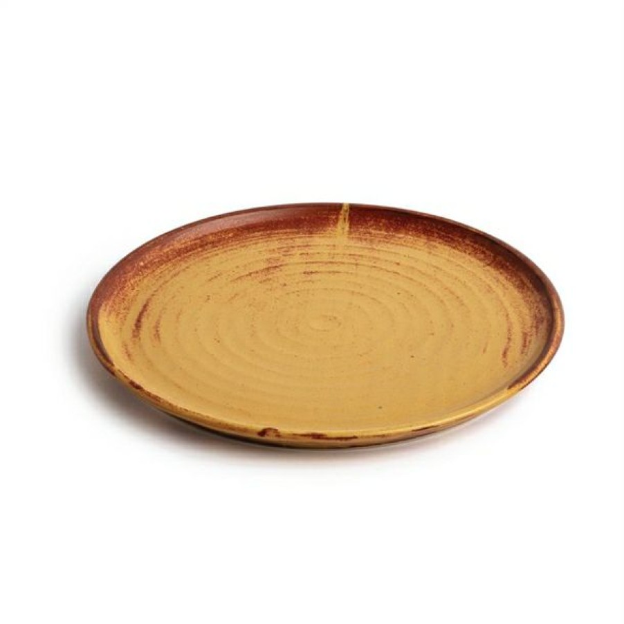 Crockery * | Discount Olympia Canvas Small Rim Round Plate Sienna Rust 265Mm (Pack Of 6)