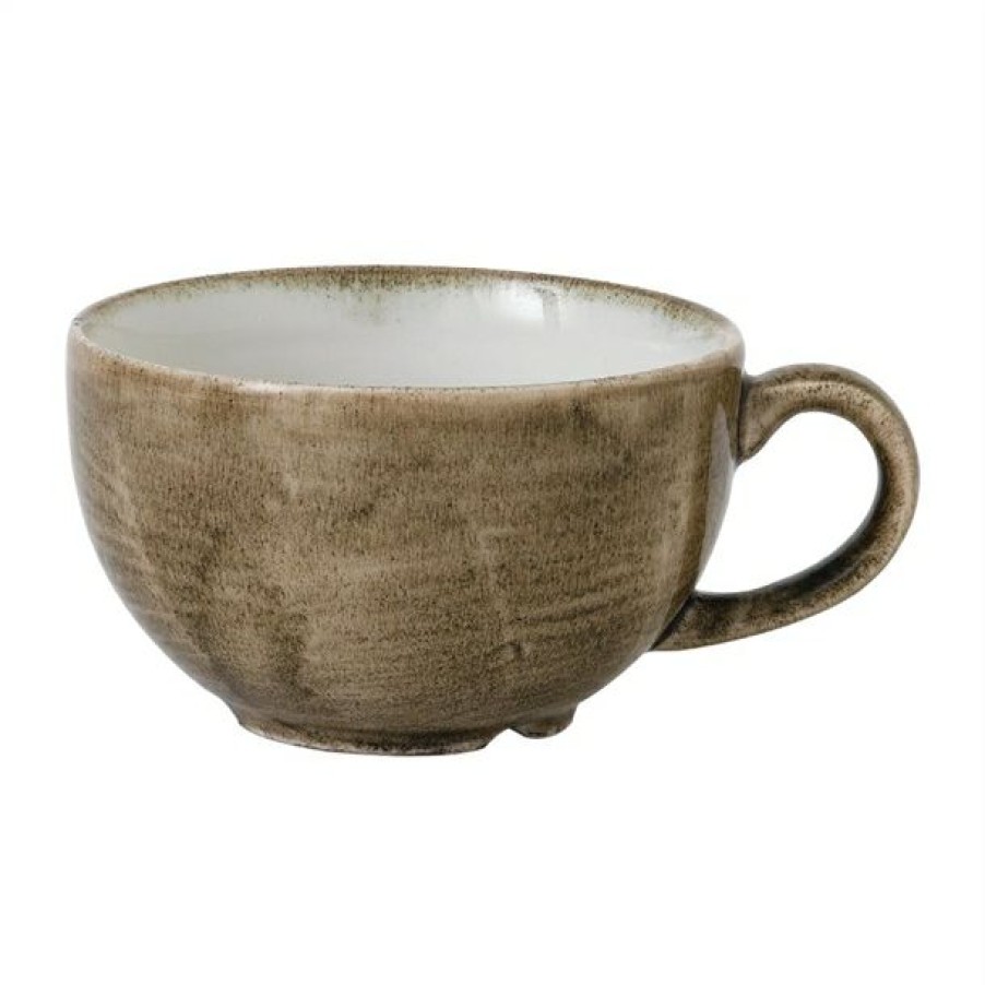 Crockery * | Discount Stonecast Patina Antique Taupe Cappuccino Cup 8Oz (Pack Of 12)