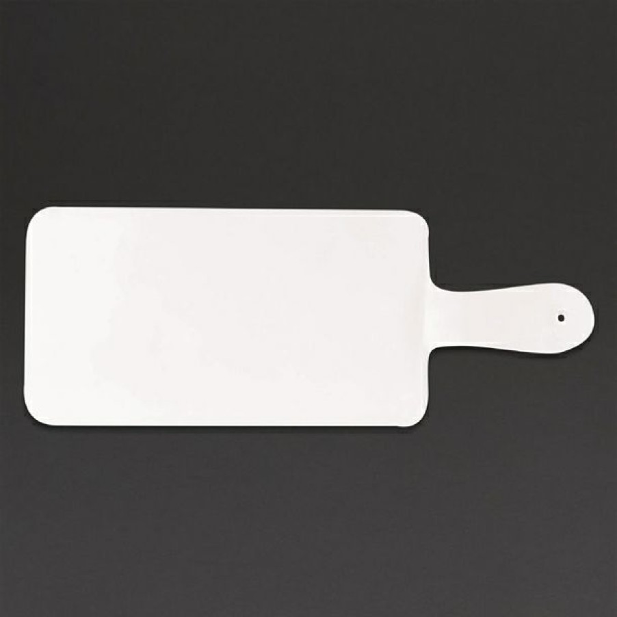 Crockery * | Excellent Churchill Alchemy Buffet Handled Melamine Paddle Boards White 266Mm