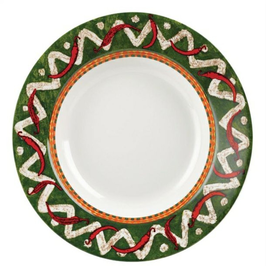 Crockery * | Top Sell Churchill Salsa Rimmed Pasta Plates (Pack Of 12)