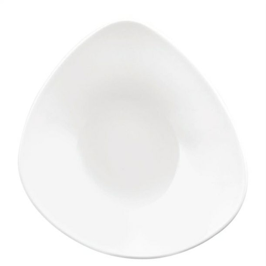 Crockery * | Discount Sale Vellum White Triangle Bowl 13Oz (Box 12)