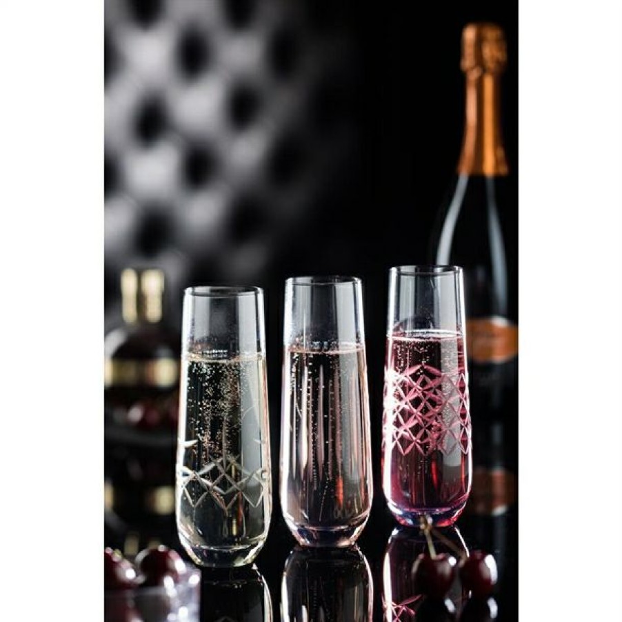 Glassware * | Wholesale Utopia Raffles Vintage Champagne Glasses 300Ml (Pack Of 6)