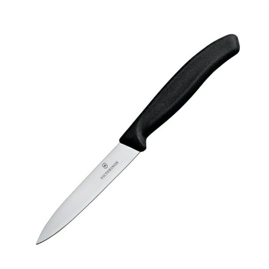 Kitchenware & Knives * | Hot Sale Victorinox Paring Knife Pointed Tip 10Cm Black