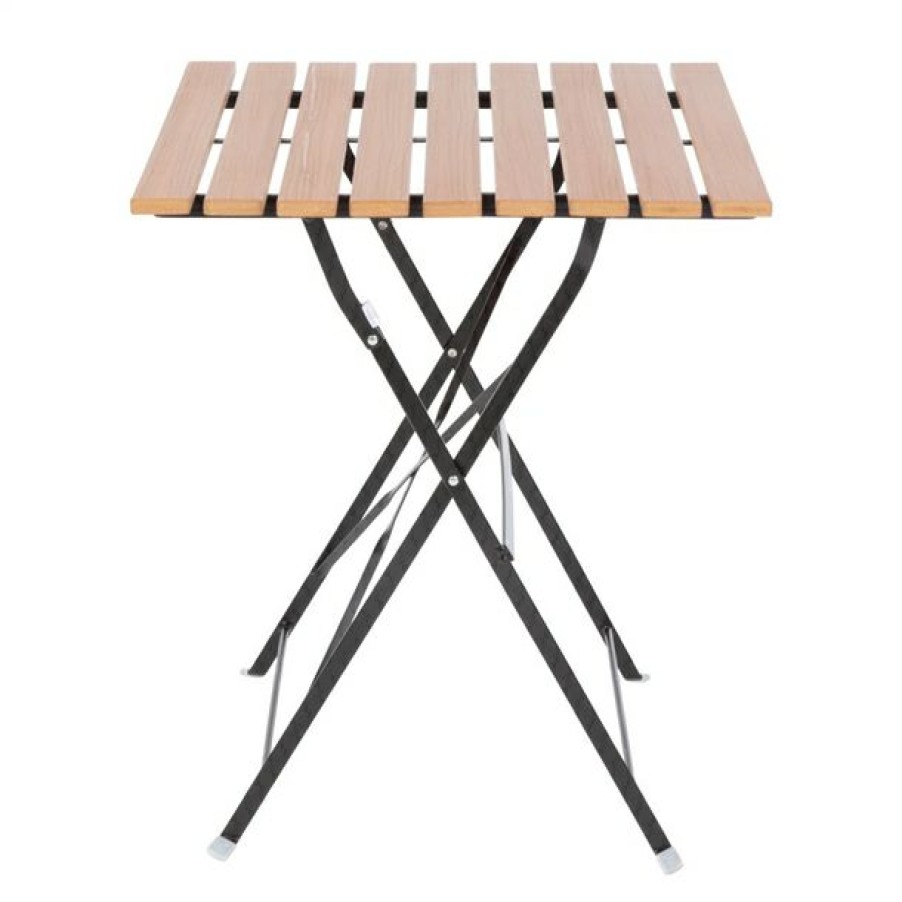 Furniture * | Exquisite Gifts Bolero Square Faux Wood Bistro Folding Table 600Mm (Single)