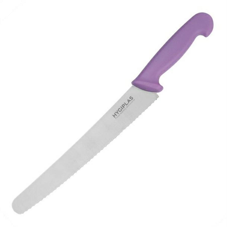 Kitchenware & Knives * | Hot Sale Hygiplas Serrated Pastry Knife Purple 10