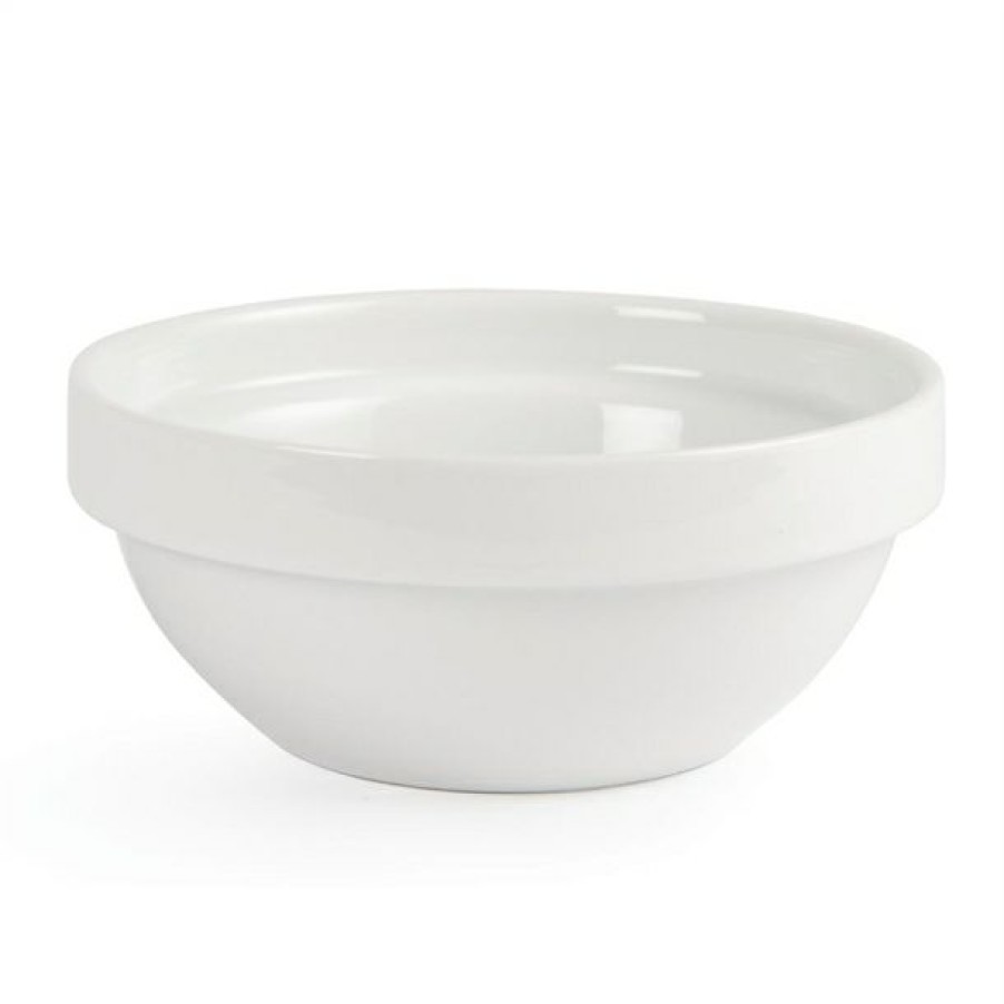 Crockery * | Premium Olympia Whiteware Stacking Bowls 130Mm (Pack Of 12)