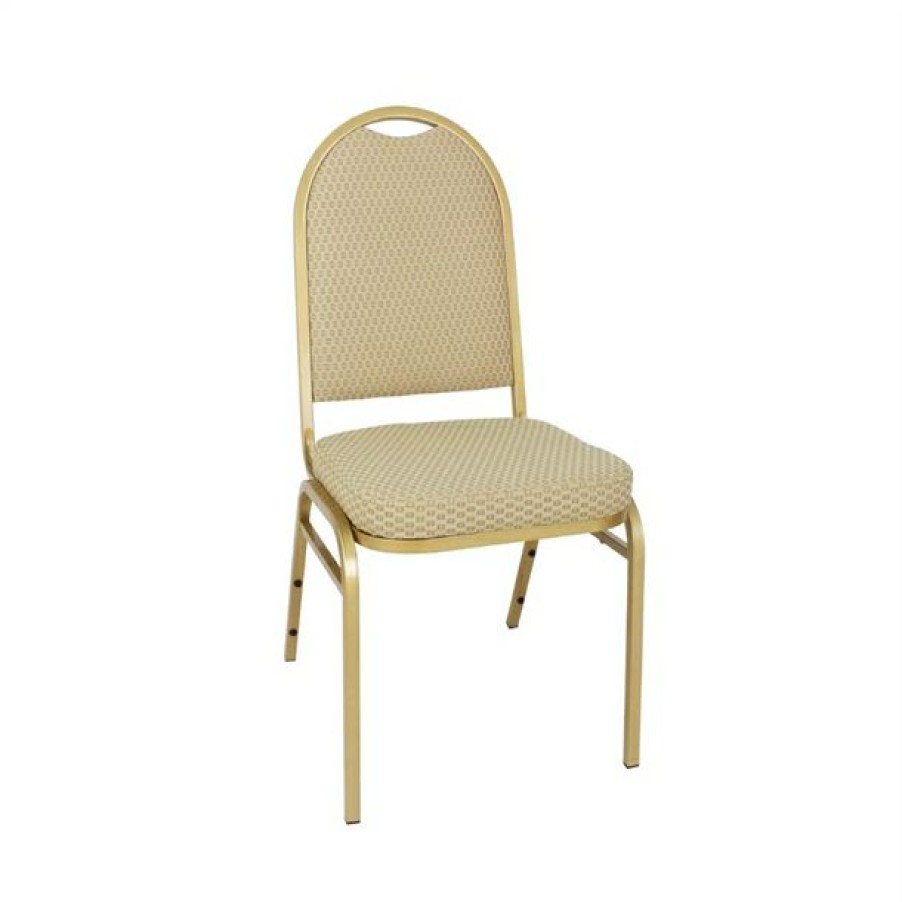 Furniture * | Tendy Style Bolero Steel Banquet Chairs With Neutral Cloth (Pack Of 4)