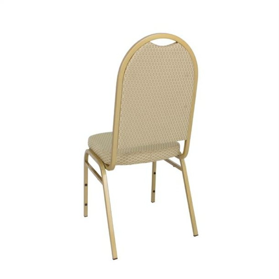 Furniture * | Tendy Style Bolero Steel Banquet Chairs With Neutral Cloth (Pack Of 4)