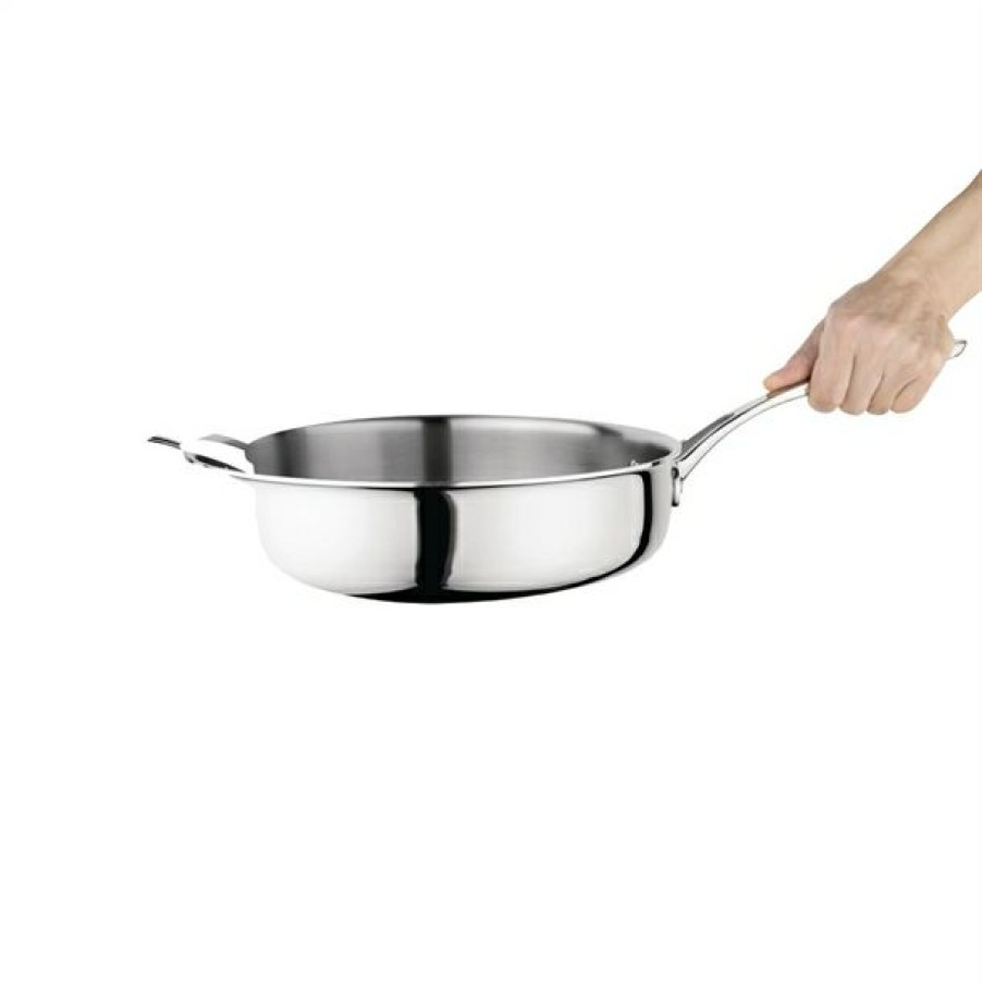 Kitchenware & Knives * | Free Delivery Vogue Tri Wall Saute Pan 280Mm